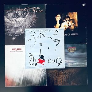 Bundle of Five Goth LPs - Cocteau Twins Sisters of Mercy The Cure Depeche Mode